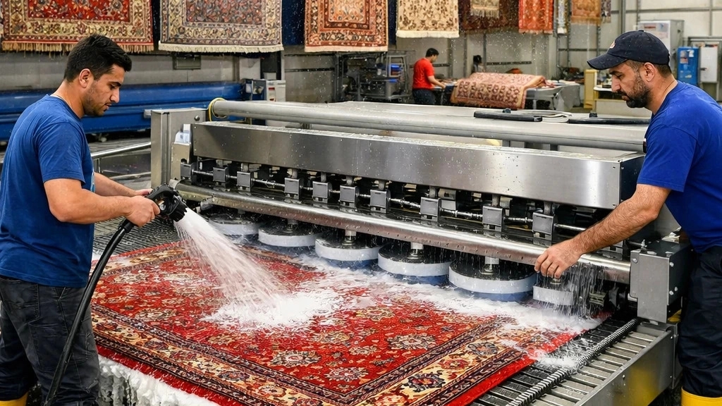 شستشوی تخصصی فرش در قالیشویی پاتریس جهرم